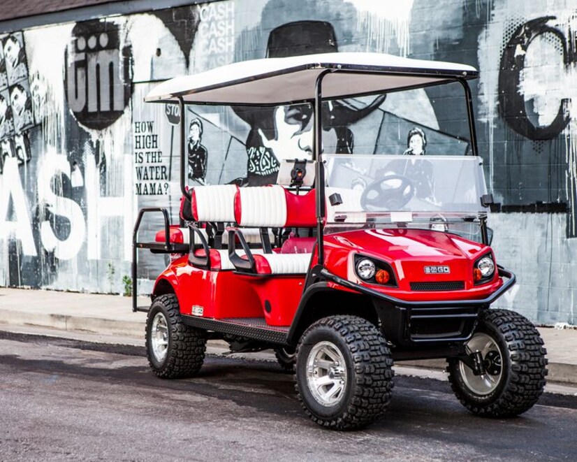 Company uses golf carts as taxis, and a cart flipped This is the Loop